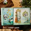 Caja de Regalo con Marcadores Culturales y Creativos de Panda Estilo Antiguo Exquisito Marcador de Metal con Borla Estilo Chino Pequeño Regalo para Estudiantes de Primaria y Secundaria