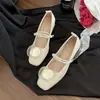 Zapatos de boda para mujer, zapatos de dama de honor, zapatos de fiesta, zapatos de un solo color estilo francés, elegancia de cuento de hadas, adecuados para el uso diario, tacones altos Mary Jane de punta cuadrada
