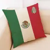Funda de Almohada de Algodón y Lino con Logo de los 32 Mejores Partidos de Fútbol del Mundial 2026 Barra Club Sofá Cojín Almohada Cojín