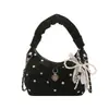 2026 Estilo Coreano Verano Lunares Nube Nuevo Dulce y Fresco Plisado Simple Elegante Bolso de Hombro Cruzado de un Solo Hombro