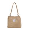 Popular Bolso Grande de Color Sólido Estilo Coreano Nuevo 2021 Nuevo Estilo Occidental Casual de Hombro Simple Bolso de Tela de Terciopelo de Color Sólido