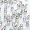 Cuentas sueltas de cristal de dos puntas con borde superior, de 4 mm, para manualidades, accesorios de joyería