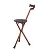 Fabricante de Taburete con Muleta para Ancianos, Taburete Ligero Antideslizante para Caminar, Taburete con Muleta Multifuncional de Cuatro Patas para Sentarse, Plegable para Cuidado de la Salud