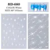 Nuevas Pegatinas para Uñas Starburst Cielo Estrellado Brillante Blanco y Negro Estampado en Caliente Pegatinas Radiantes de Uñas Star Dh680