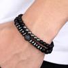 Venta directa de fábrica pulsera de piedra natural de gran venta 10 mm micro incrustada circonita negra elástica traje cuentas de Buda pulsera al por mayor