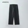 Pantalones de Lana Gruesos Versátiles de Costura Central Rectos Holgados de Invierno para Hombre Apo Ropa de Hombre Negocios Casual Transfronteriza