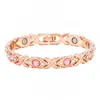 Bestseller transfronteiriço moda europeia e americana pulseira magnética completa removível de liga ecológica com diamantes pulseira feminina ajustável