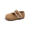 Zapatos Pequeños de Cuero para Niños Zapatos de Niña Estilo Nuevo Primavera y Otoño Zapatos Individuales Suaves con Suela para Niña Encaje Zapatos de Desempeño para Niños Pequeños