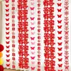 Diseño de habitación de boda cortina colgante traje de palabra larga feliz decoración de dormitorio de casa nueva de mujer de boda mariposa flor tridimensional