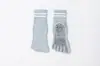 Calcetines de yoga antideslizantes de cinco dedos profesionales para mujer, calcetines de compresión de longitud de pantorrilla para deportes de fitness en interiores, calcetines específicos para Pilates