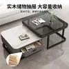 Mesa de centro de pizarra para sala de estar, juego de mesa de té moderno minimalista para apartamento pequeño, mesa de centro cuadrada de cristal de lujo ligero italiano