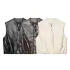 Fabricante Mayorista de Ropa para Mujer Transfronteriza Moda Europea y Americana Primavera y Otoño 2026 Chaleco Versátil Casual Simple de Cuero PU Lavado