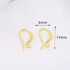Banhado a ouro 18K real orelha gancho em forma de u gancho de orelha DIY acessórios de jóias brincos artesanais brincos semi-acabados material semi-acabado