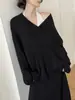 Liquidación, Sin Devoluciones ni Cambios: Suéter de Lana de Mohair de Doble Capa Estilo Francés Otoñal con Cuello en V Holgado Versátil para Mujer Za6360