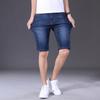 Una generación de explosiones 009 verano delgados hombres pantalones casuales jóvenes elásticos rectos de cinco puntos Shorts de mezclilla