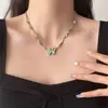 2026 Nuevo Collar Metálico Irregular de Mariposa Diseño de Nicho de Moda para Hombres y Mujeres Cadena para Clavícula Accesorio para el Cuello