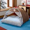 Nido para Gatos para Todas las Estaciones, Tienda de Dormir para Gatos, Villa para Gatos, Nido de Invierno para Perros, Suministros de Nido Semi-Cerrado para Mascotas al por Mayor