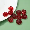 Cuentas de Cristal Doble Color Gelatina Flor Gemela de 15 mm Sueltas Hechas a Mano DIY Material para Pulsera Pendientes Creativos