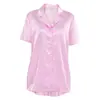 Conjunto de Dos Piezas de Cardigan de Manga Corta a Rayas Frescas de Seda Artificial para Otoño e Invierno Conjunto de Ropa de Casa para Mujer Estilo Europeo y Americano Agradable para la Piel 2024