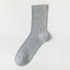 Calcetines de Otoño e Invierno para Mujer, Calcetines de Media Pantorrilla con Diseño Floral Oscuro en Forma de Diamante, Calcetines Engrosados, Modernos, Cómodos, Cálidos y Transpirables
