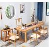 Salón de té de estilo chino nuevo Mesa de té de madera maciza completa Hogar Retro Ocio Mesa y silla de negociación Juego completo Mesa antigua para reuniones y revestimiento