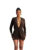 Vestido de tirantes con espalda descubierta de moda transfronterizo para mujer, estilo nuevo de verano con cuello en V, sin mangas, línea A