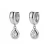 Amazon Comercio Exterior Transfronterizo Nueva Moda Pendientes de Circonita Corazón Cobre Pendiente Diario Versátil Joyería para Mujer