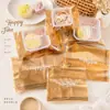Saco Selador Simples para Bolo da Lua do Jubileu Dourado, Saco de Embalagem para Bolo da Lua do Festival do Meio Outono, Saco de Confeitaria de Grau Alimentício, Saco para Porcionar Pastelaria de Gema