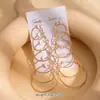 Pendientes de Aro Elegantes y de Moda, Grandes y Pequeños, Lujo Ligero, Simples y Versátiles, Set de 6 Pendientes de Aro para Mujer, Accesorios de Oreja Exagerados y Únicos