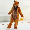 Mono de Franela Nuevo Michley para Niños Grandes Pijama de Una Pieza Pijamas de Animales de Franela Transfronterizos Ropa de Rendimiento
