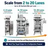Máquina de Embalagem de Sachês Líquidos de Xarope de Mel Vertical Multi-Pista