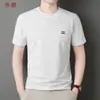 Nueva camiseta de manga corta para hombre, moda casual de verano, holgada y moderna, jersey versátil de cuello redondo, ropa de hombre de lujo ligero