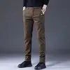 Pantalones casuales de primavera y otoño para hombre, corte slim recto, estilo juvenil, versión gruesa 2026, versátiles, modernos, sencillos, pantalones largos elásticos para hombre