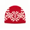 Chapéu de Pescador Tricô Jacquard Floco de Neve Outono Inverno Unissex Estilo Coreano Retrô Quente Versátil Formato de Sino Chapéu de Lã