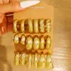 9 Pares de Nuevos Pendientes de Resina Exagerados Dopamina Europeos y Americanos Transfronterizos en Forma de C Gota de Agua Torcidos Pendientes de Moda Tendencia Personalidad