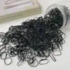 Faixa de Cabelo Preta Casual de Alta Elasticidade para Meninas Elástico de Cabelo Descartável Durável Elástico Pequeno Faixa de Cabeça Anel de Borracha Corda de Cabelo