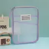 Carpeta de Asignatura en Forma de L A4 Doble Capa Malla de Nailon Divisores de Asignatura Transparente Bolsa para Documentos de Exámenes de Estudiante Bolsa de Archivo Bolsa para Guardar Libros