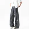 Pantalones casuales de verano plisados de pierna ancha modelo nuevo 2025 seda de hielo secado rápido tacto fresco unisex