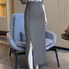 Falda Larga Ceñida con Abertura Lateral Adelgazante + Camisa Profesional Conjunto Casual de Diseño Coreano para Mujer Otoño 2026