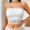 Camisola de renda transfronteiriça sexy bonita com costas abertas, sem anel de aço, roupa externa, roupa íntima anti-luz, roupa íntima feminina 882