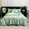 Nuevo Estilo Colcha de Verano de Tencel Lavado Juego de Cuatro Piezas, Colcha de Verano de Seda Fresca, Colcha de Aire Acondicionado, Colcha Fina de Regalo de Verano, Dropshipping