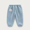 Pantalones cálidos para bebé para primavera, otoño e invierno, pantalones largos gruesos con forro polar para invierno para niños y niñas de un año, pantalones de exterior para bebé