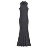 Vestido de primavera estilo coreano para mujer, nuevo diseño de nicho, puro y sexy, sin mangas, ajustado, favorecedor para la figura, vestido largo de cola de pez