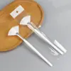 Herramientas de Maquillaje de Belleza Pincel en Forma de Abanico con Mango de Madera 20.5cm para Aplicar Mascarilla de Frutas y Aceite Esencial y Esencia Sin Caída de Cerdas
