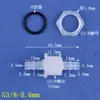 Conector de Montagem em Painel Passante Reto G3/8 3 Conectores de Montagem em Painel com Porca O-ring Mangueira de Água Mangueira Flexível Conector de Espigão