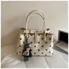 Bolsa de bolinhas de alta qualidade e grande capacidade para mulheres, nova bolsa de mão da moda outono 2026, bolsa de ombro estilo coreano para o dia a dia