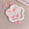 Accesorios Infantiles Estilo Coreano Cadena para el Cabello Trenzada con Borla de Perlas Mariposa Pasador Hecho a Mano Puro Tocado de Mariposa Pasador de Gama Alta