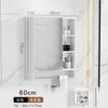 Gabinete de Espejo de Aluminio Espacial Caja de Almacenamiento de Montaje en Pared Baño Separado Inodoro Espejo de Baño Estante de Almacenamiento Caja de Espejo de Maquillaje