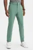 2024 Roupa Casual de Negócios para Comércio Exterior Bolso com Zíper Real Slim Fit Europeu e Americano Tamanho Plus Algodão Versátil Cor Sólida Calça Social Masculina