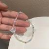 Pulsera de cuentas de color mariposa, color caramelo, diseño de nicho, para mujer, estudiante, mejor amiga, para dos personas, joyería de mano lavable